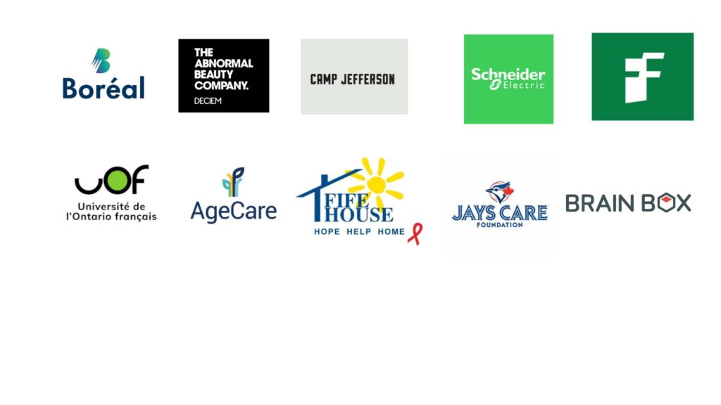 Logos of corporate clients who trust OHA Wellness for workplace wellness programs, including yoga, meditation, and stress management solutions in Toronto